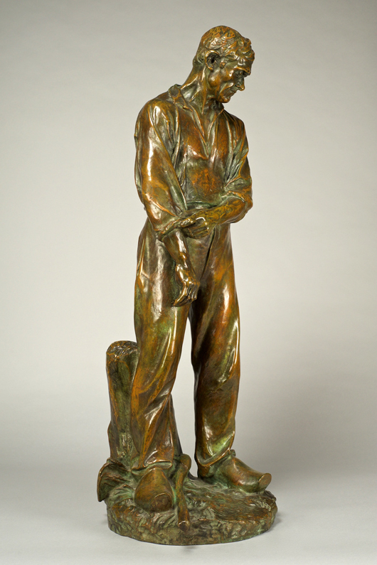 This bronze by French artist Aimé-Jules Dalou, titled ’Grand Paysan’ (Large Peasant) will be on show at Robert Bowman’s exhibition of the artist’s work at his Duke Street gallery until Jan. 31. Image courtesy Robert Bowman